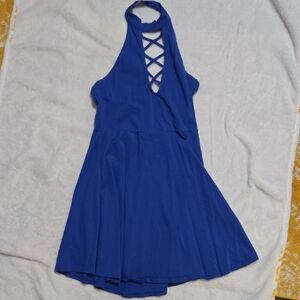 ✨4 Items For $20✨ Express Royal Blue Halter Dress